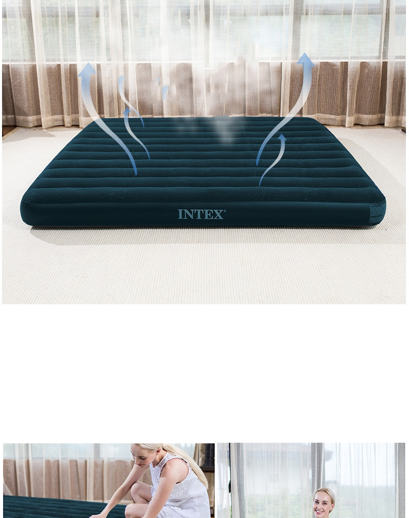 Fashion 152cm Wide Bed (without Air Pump) Household Thickened Folding Inflatable Mattress,Swim Rings