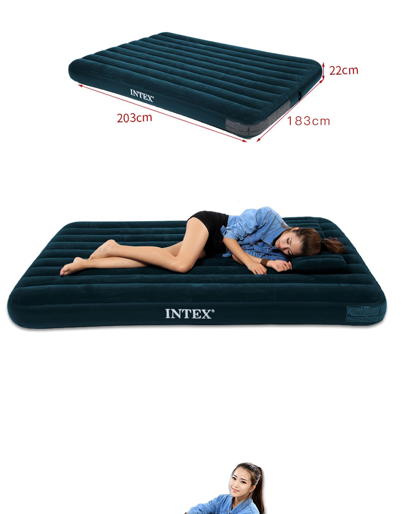 Fashion 76cm Wide Bed (without Air Pump) Household Thickened Folding Inflatable Mattress,Swim Rings
