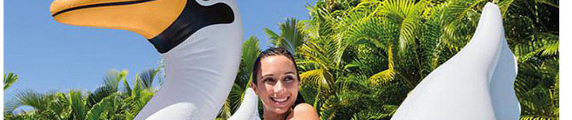 Fashion White Big Swan Water Animal Mount Inflatable Recliner,Swim Rings