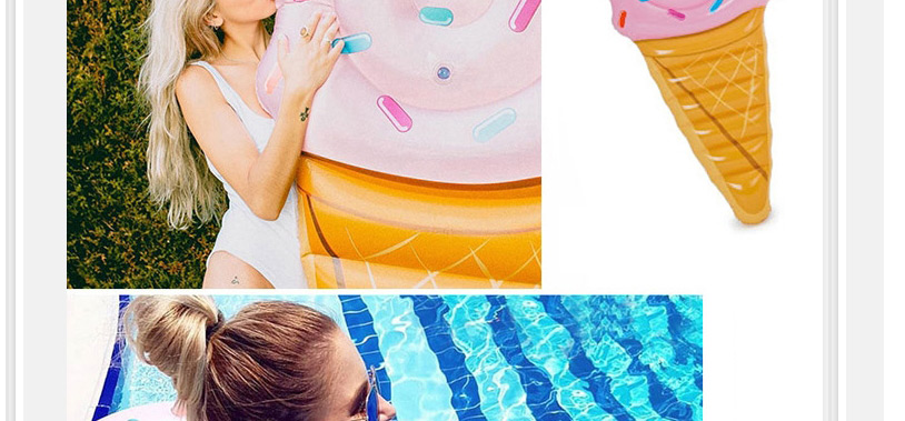 Fashion Alone Floating Row Ice Cream Inflatable Floating Row,Swim Rings