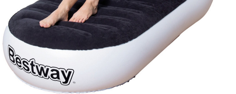 Fashion Black Single Folding Inflatable Stripe Flocking Sofa Recliner,Swim Rings