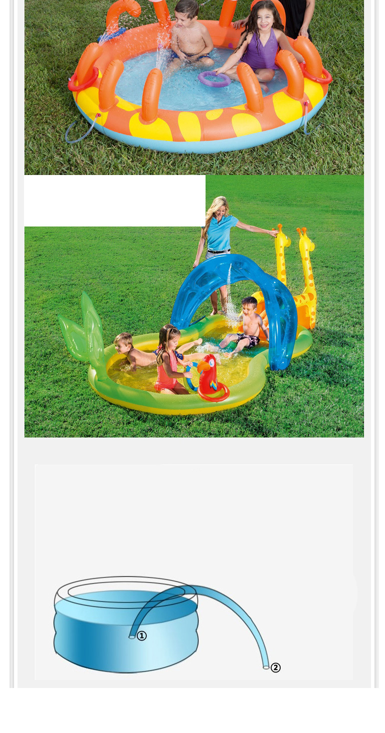 Fashion Turtle Fountain Inflatable Marine Ball Thickened Baby Swimming Pool,Swim Rings