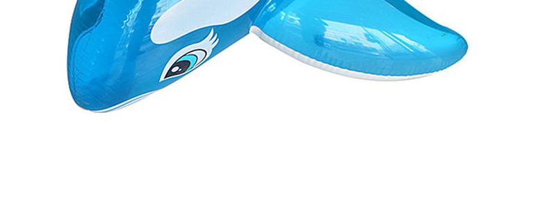 Fashion Clear Blue Transparent Blue Whale Water Mount Inflatable Floating Row,Swim Rings