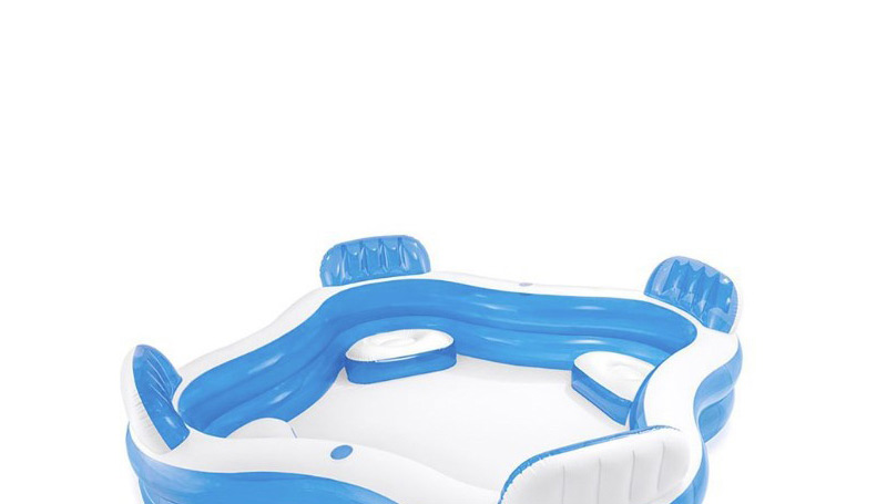Fashion White Inflatable Swimming Pool With Backrest Seats,Swim Rings