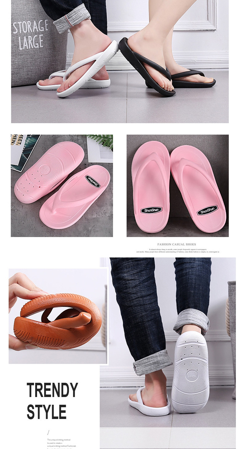 Fashion Pink Shake Bottom Non-slip Couple Flip-flops,Beach Slippers