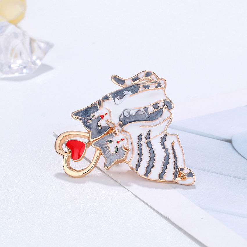 Fashion Colour Alloy Dripping Love Cat Brooch,Korean Brooches