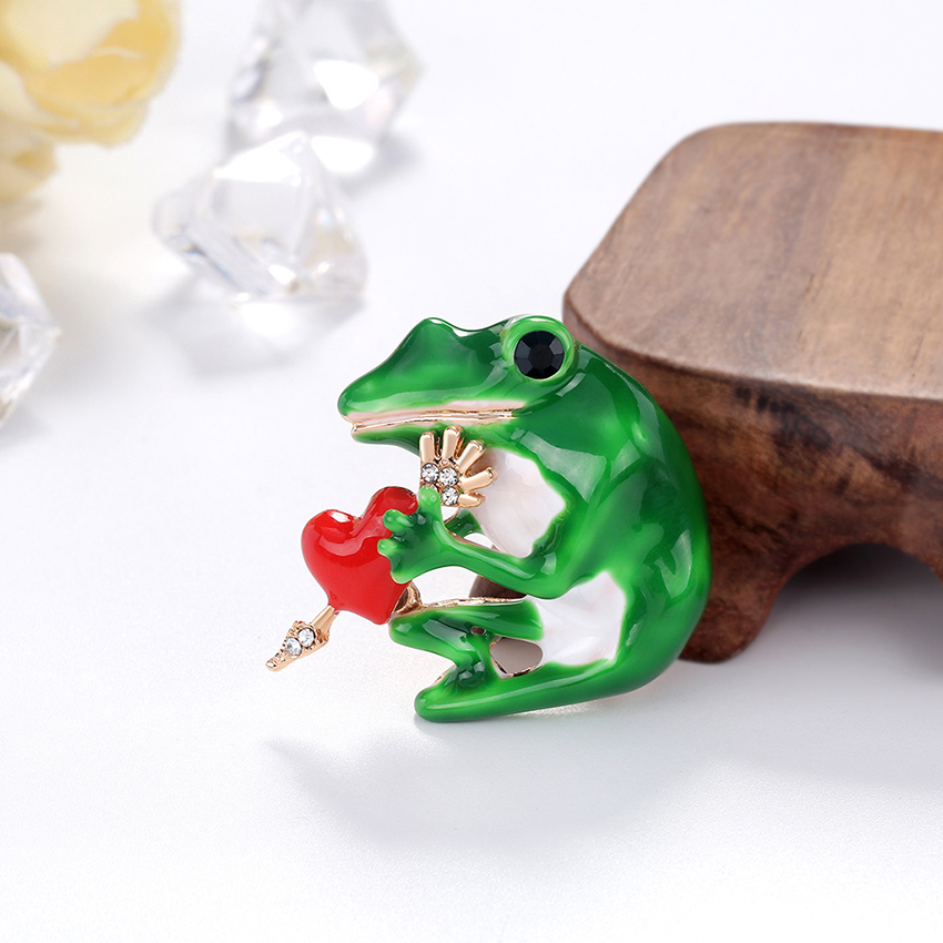 Fashion Green Alloy Drip Frog Brooch,Korean Brooches