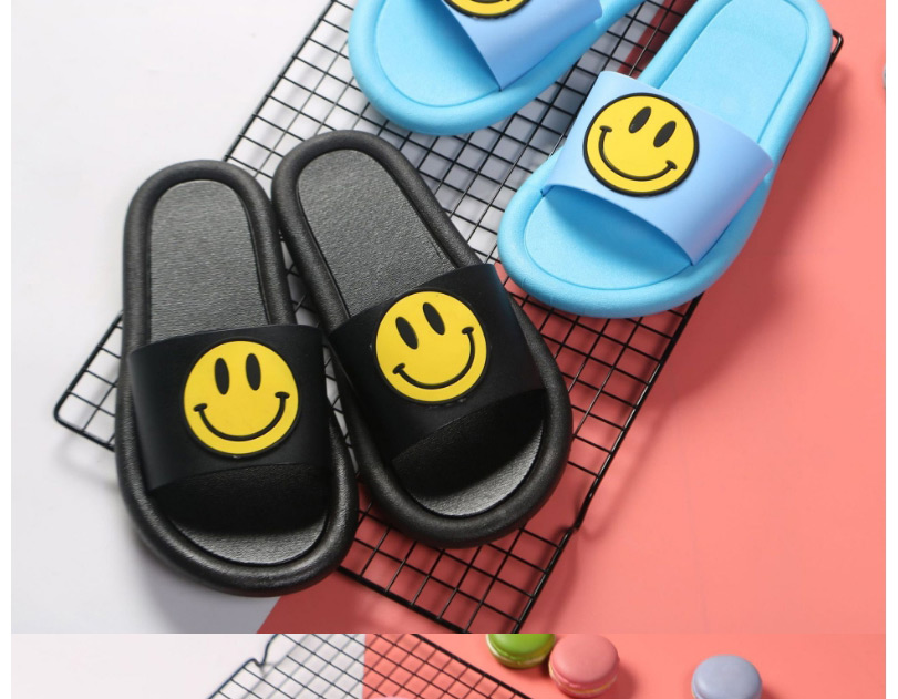 Fashion Pink Non-slip Smiley Face Indoor And Outdoor Parent-child Slippers,Beach Slippers