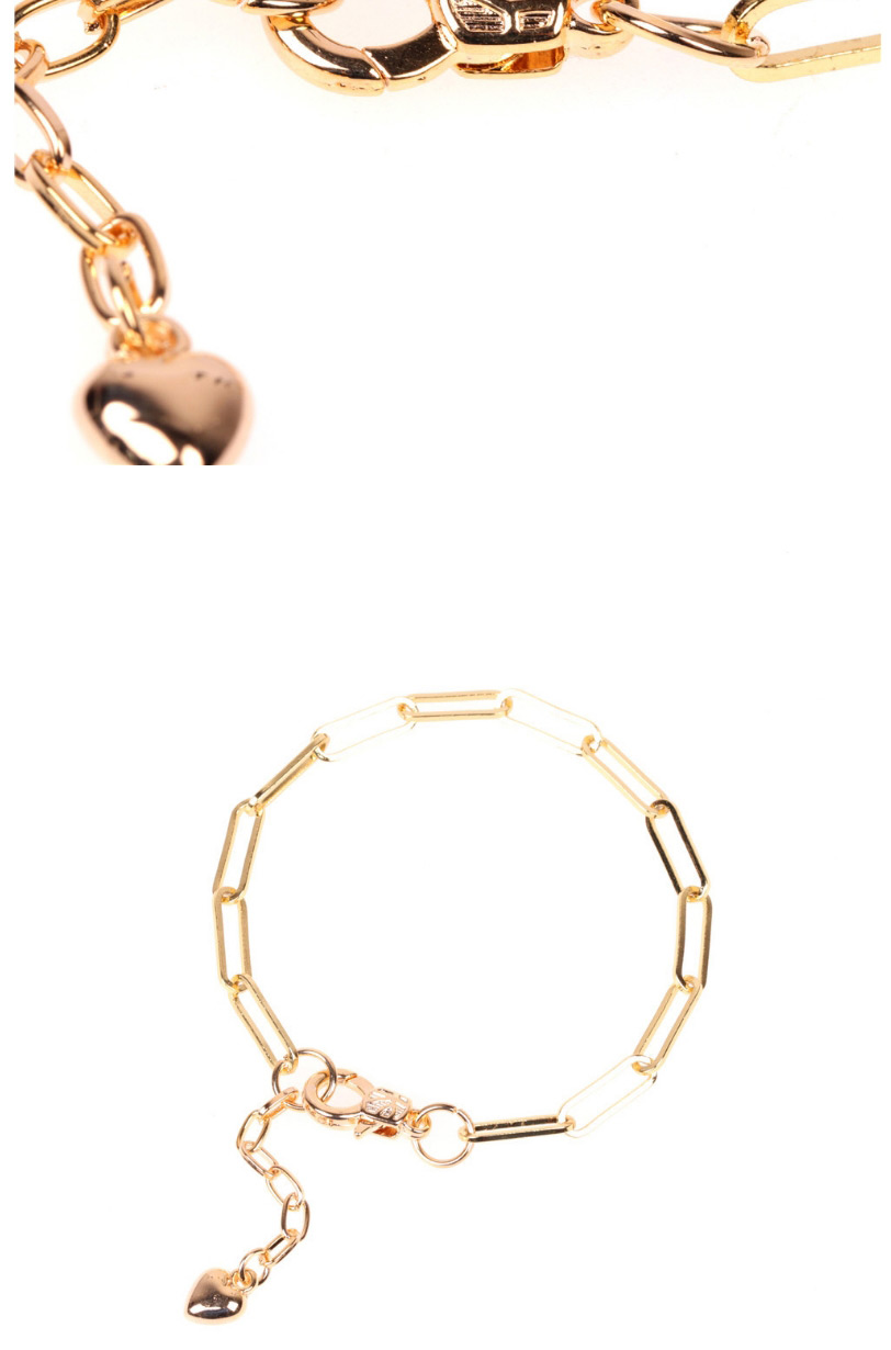 Fashion Golden Love Color Cross Chain Love Alloy Bracelet,Bracelets
