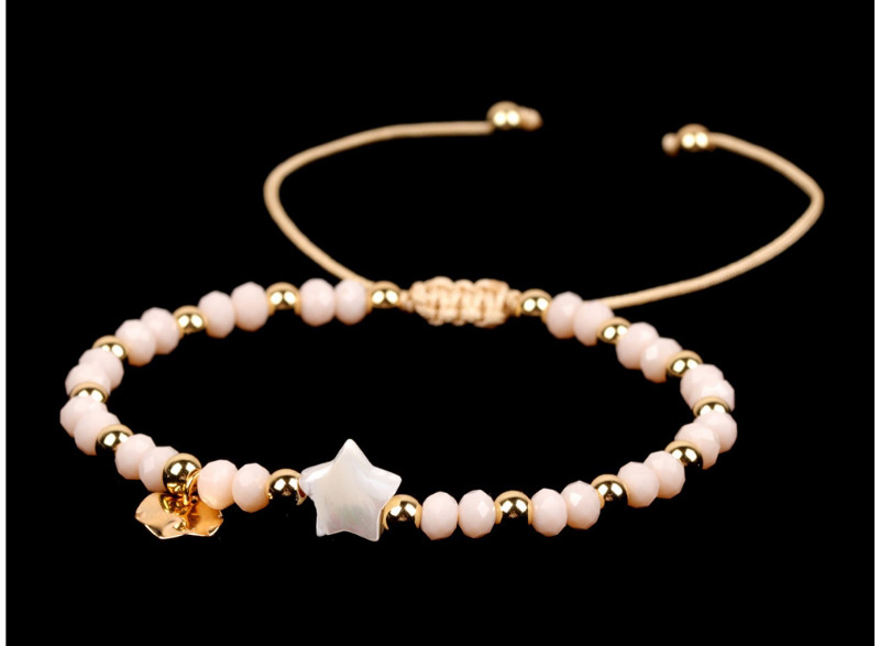 Fashion Star Palm Shell Geometric Crystal Bead Bracelet,Bracelets