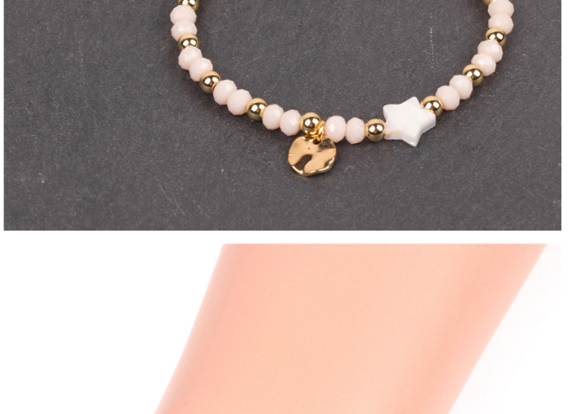 Fashion Star Palm Shell Geometric Crystal Bead Bracelet,Bracelets