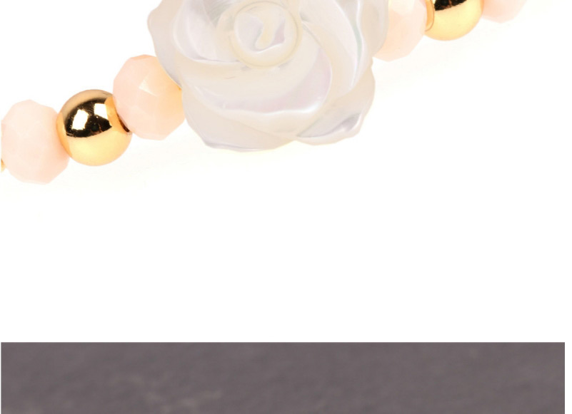 Fashion Floret Shell Braided Flower Crystal Bead Adjustable Bracelet,Bracelets