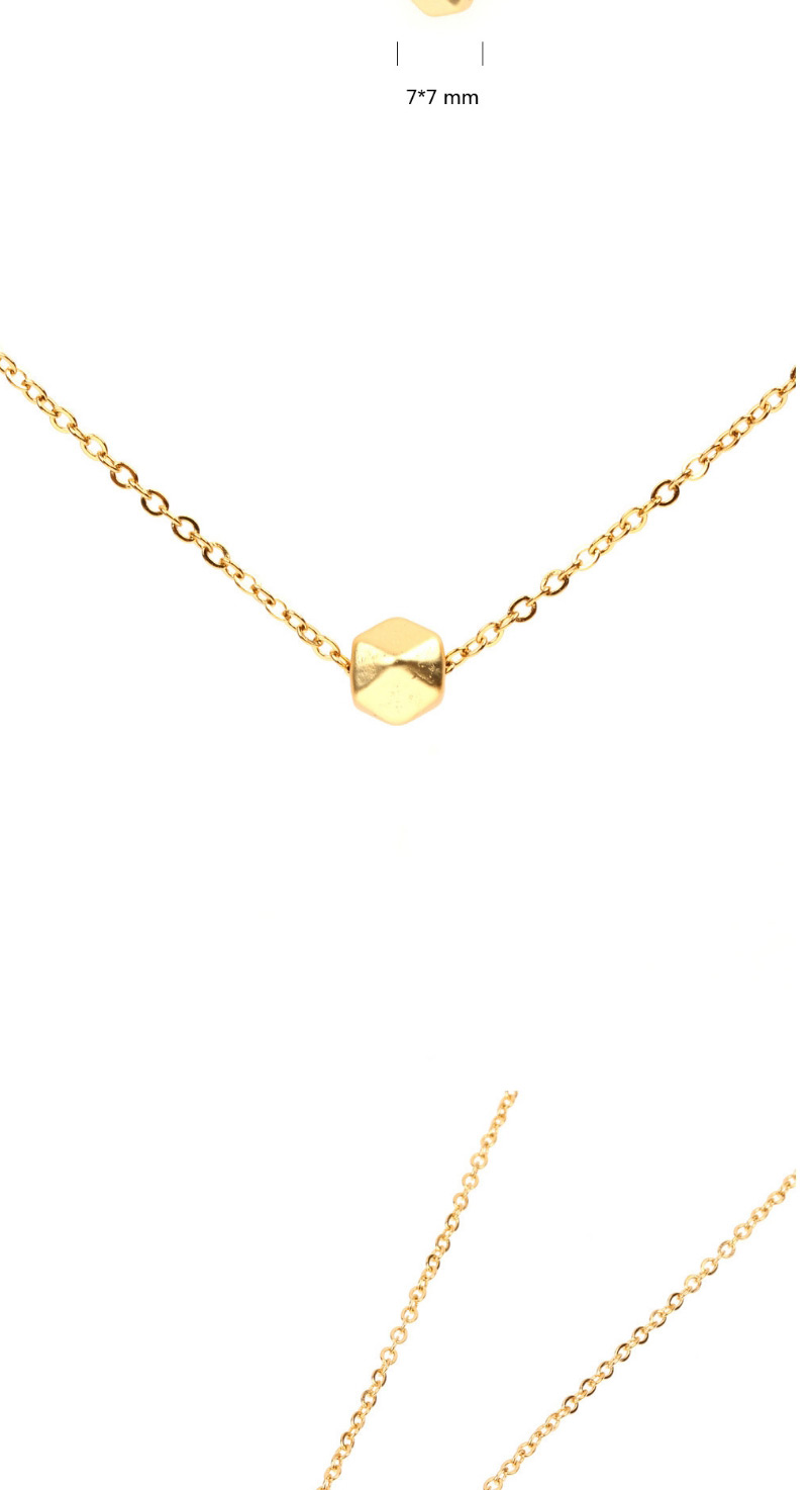 Fashion Hexagon Geometric Diamond Alloy Necklace,Necklaces
