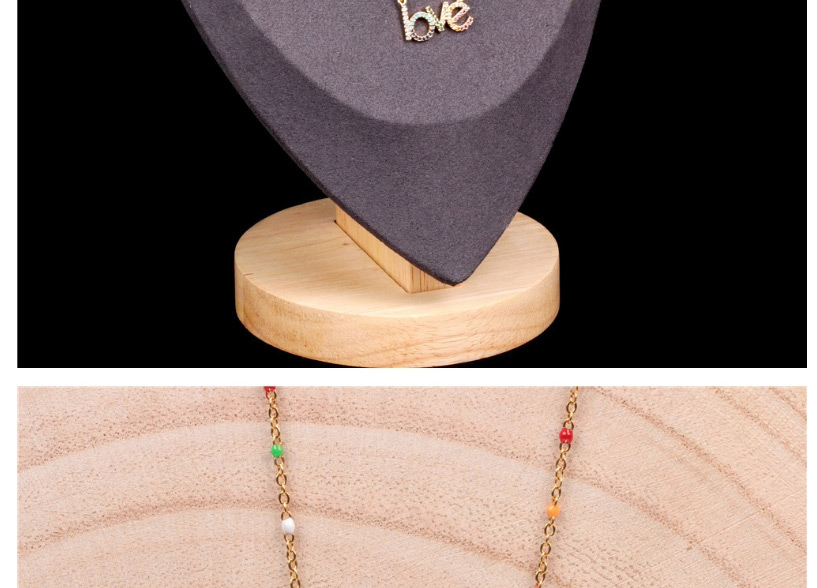 Fashion Color Micro-set Zircon Dripping Alphabet Necklace,Necklaces