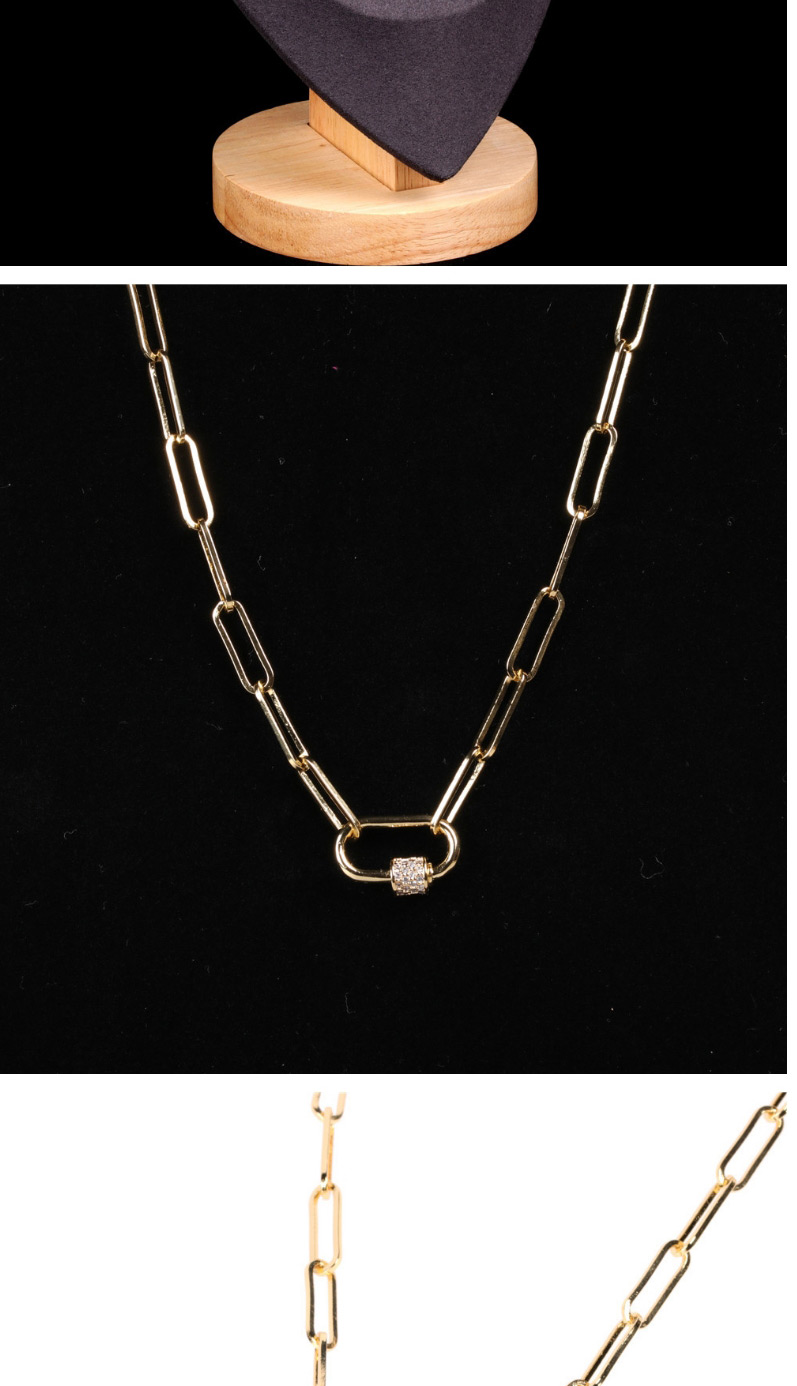 Fashion Small 50cm Geometrical Zircon Alloy Necklace,Necklaces