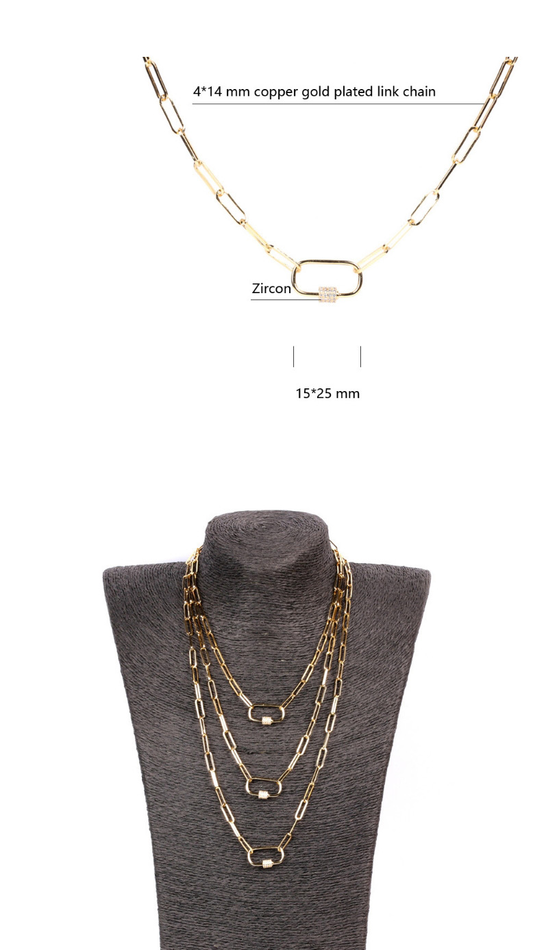 Fashion Large 60cm Geometrical Zircon Alloy Necklace,Necklaces