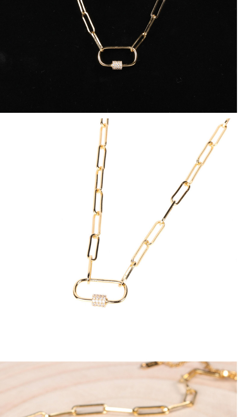 Fashion Medium 50cm Geometrical Zircon Alloy Necklace,Necklaces