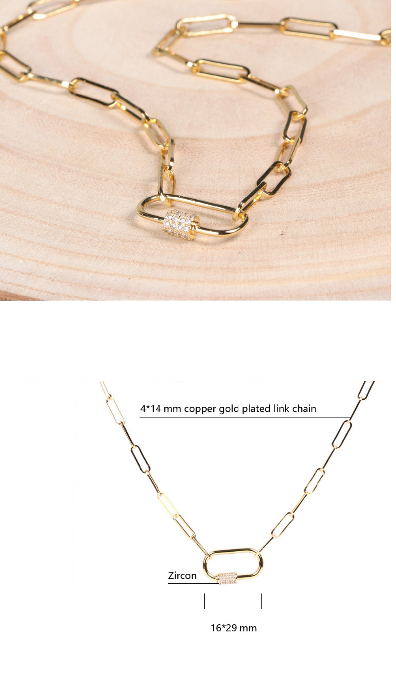 Fashion Medium 60cm Geometrical Zircon Alloy Necklace,Necklaces