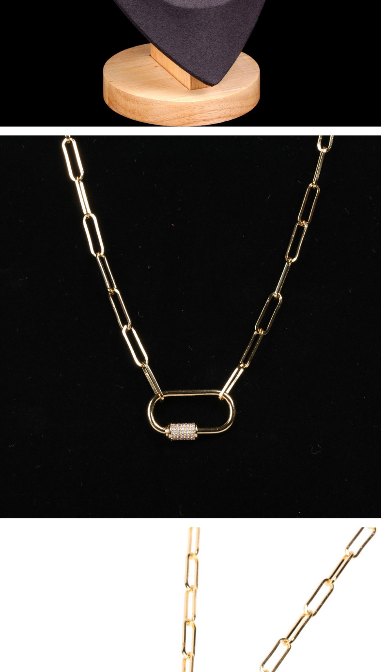 Fashion Large 40cm Geometrical Zircon Alloy Necklace,Necklaces