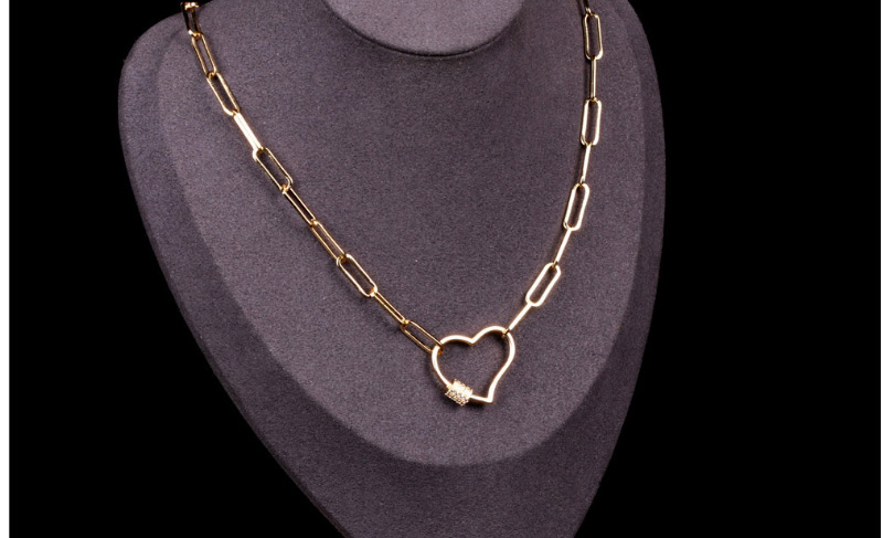 Fashion 40cm Diamond Necklace With Love Buckle,Necklaces