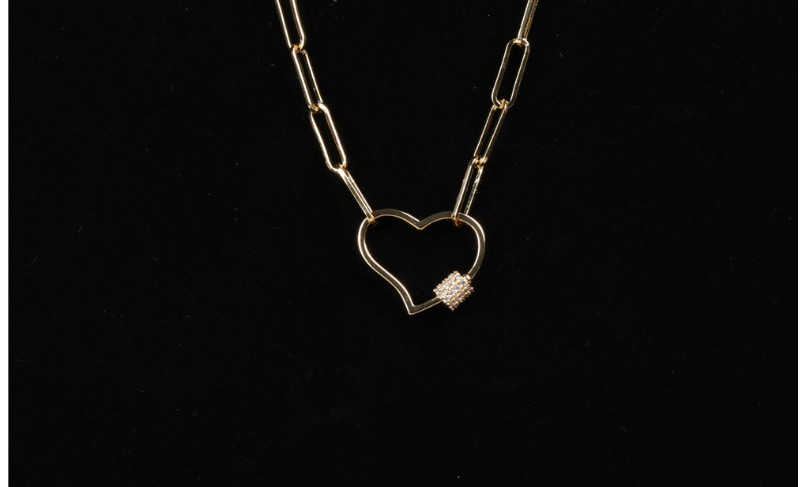 Fashion 50cm Diamond Necklace With Love Buckle,Necklaces