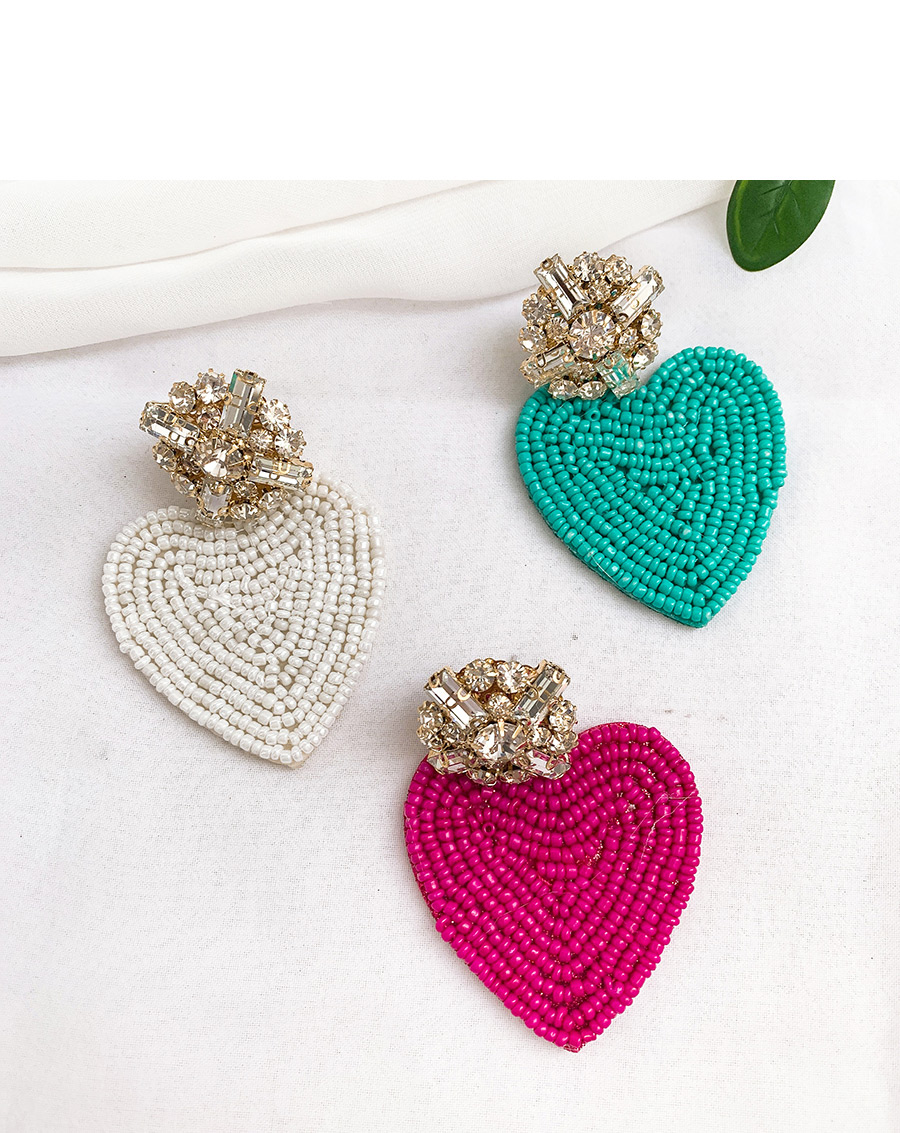 Fashion Color Love Pearl Stud Earrings,Drop Earrings