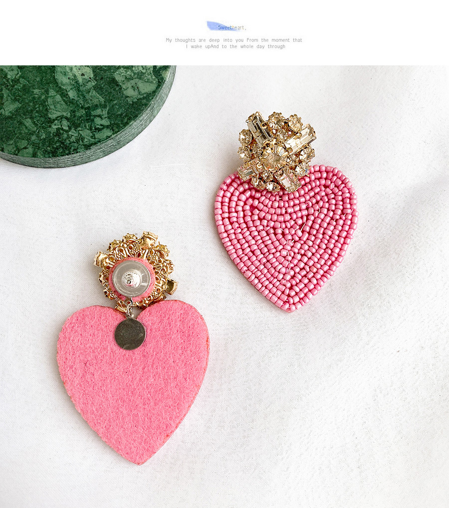 Fashion Pink Love Pearl Stud Earrings,Drop Earrings