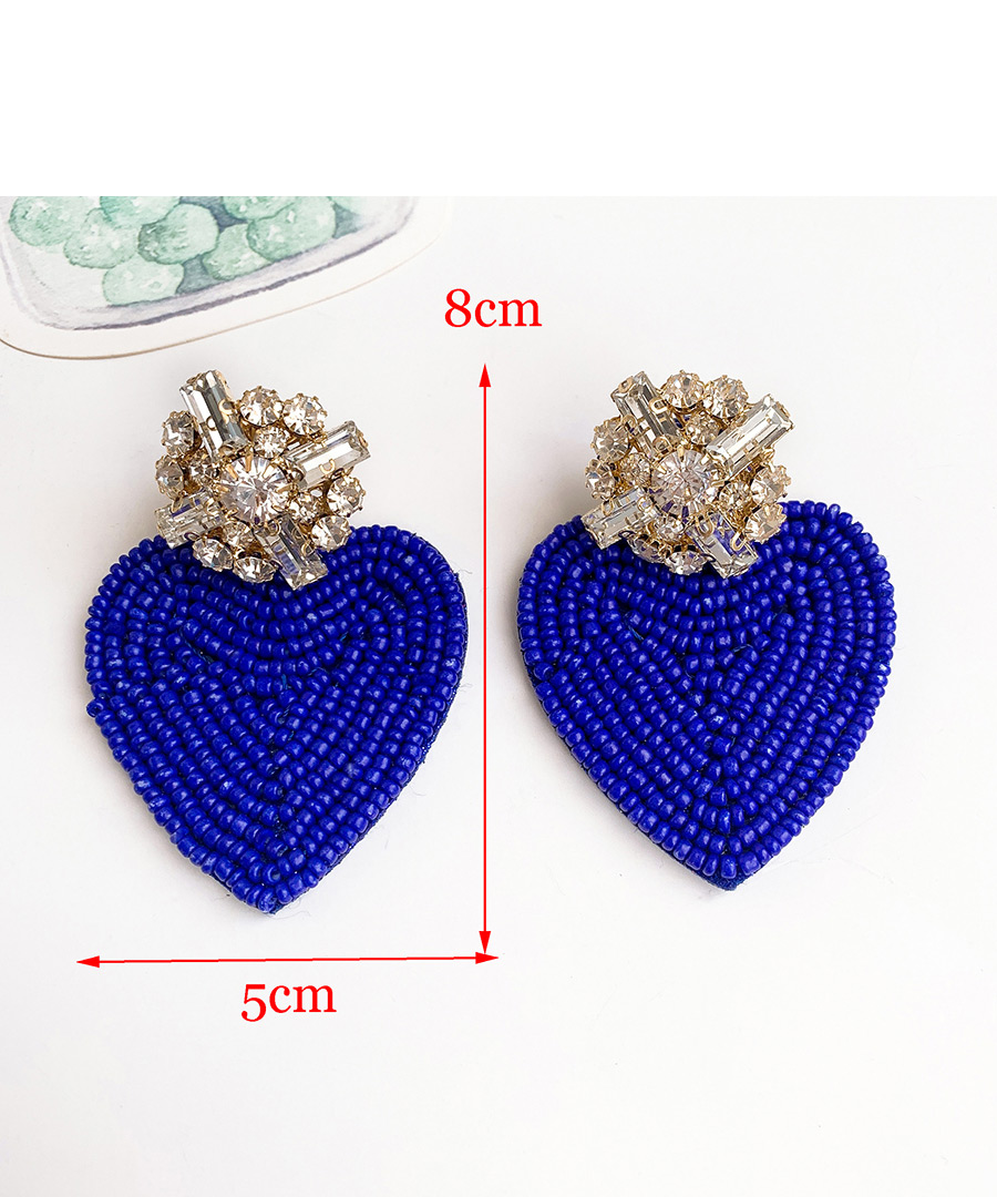 Fashion Blue Love Bead Stud Earrings,Drop Earrings