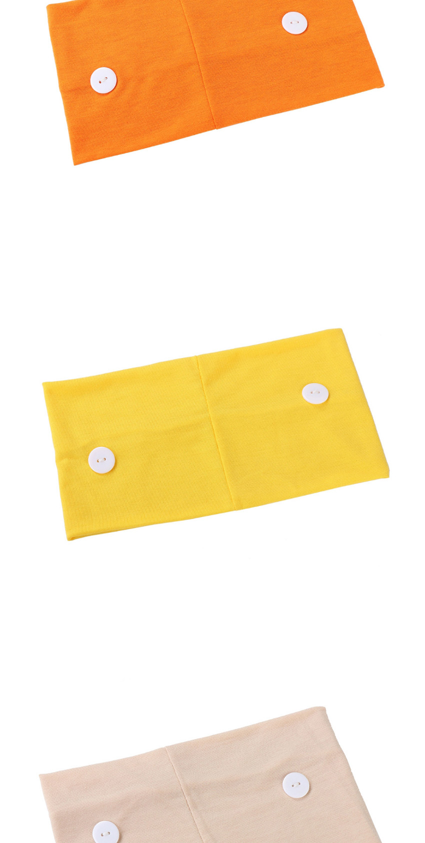 Fashion Yellow Pattern Button Headband Elastic Wide Side Hair Band,Head Band