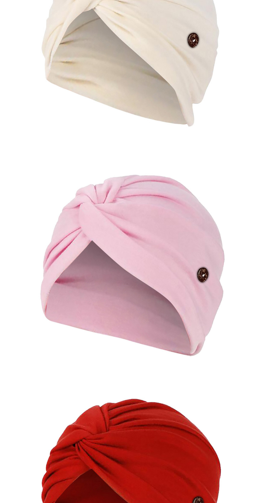 Fashion Pink Anti-leash Band Button Knotted Toe Cap,Head Band