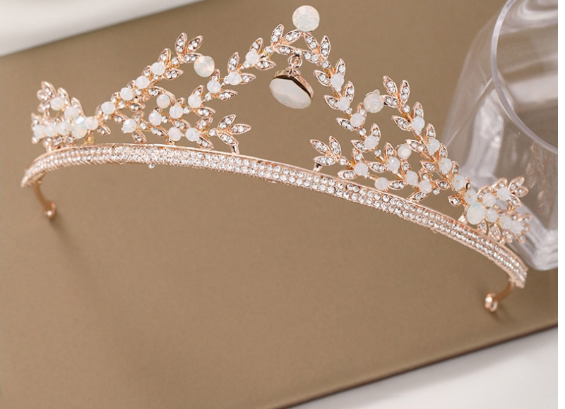 Fashion White Pearl Crystal Leaf Alloy Hair Comb,Bridal Headwear