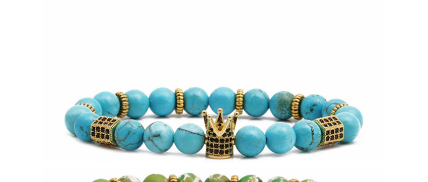 Fashion Emperor Beads Emperor Agate Turquoise Malachite Blue Point Tiger Eye Stone Woven Beaded Bracelet Set,Bracelets Set