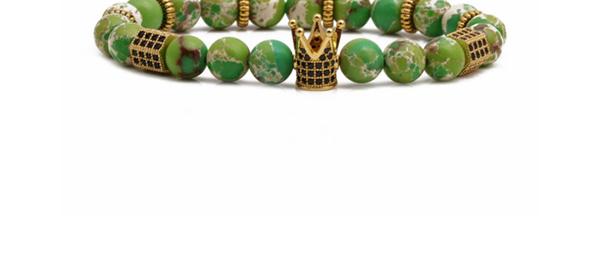 Fashion Agate + Emperor Stone Emperor Agate Turquoise Malachite Blue Point Tiger Eye Beads Bracelet Set,Bracelets Set