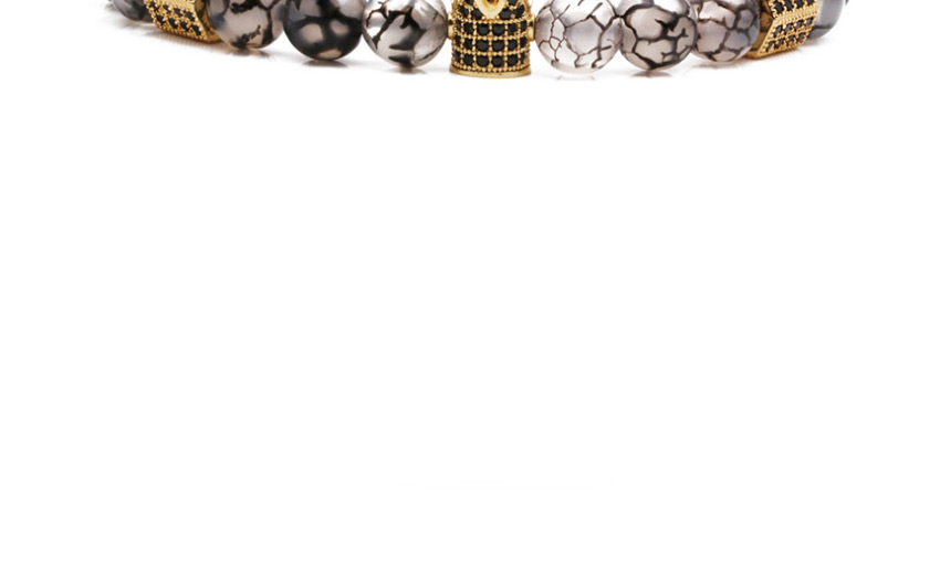 Fashion Dragon Crown Weave Agate Dragonstone Moonstone Tiger Eye Stone Woven Beaded Bracelet,Fashion Bracelets