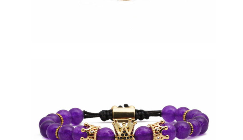 Fashion F Amber Suit Crown Shape Decorated Woven Bead Bracelet Sets,Bracelets Set