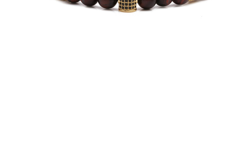 Fashion D Black Matte Suit Crown Shape Decorated Woven Bead Bracelet Sets,Bracelets Set