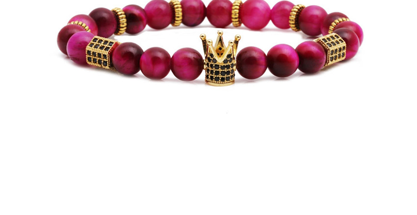 Fashion Emperor Stone Set Crown Shape Decorated Woven Bead Bracelet Sets,Bracelets Set