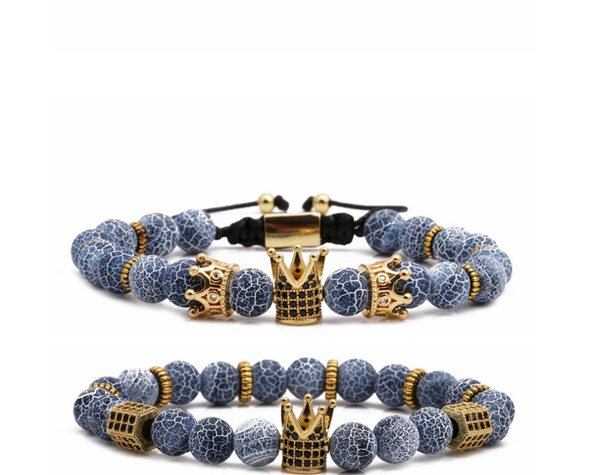 Fashion Weathered Beads Weathered Stone Malachite Woven Beaded Bracelet,Fashion Bracelets