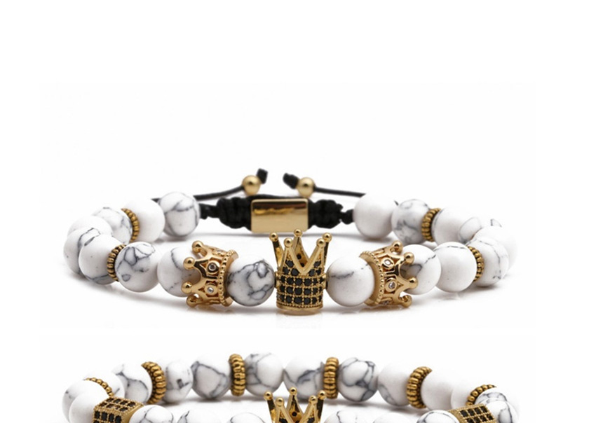 Fashion White Pine Set Tiger Eye Turquoise Beaded Bracelet,Bracelets Set