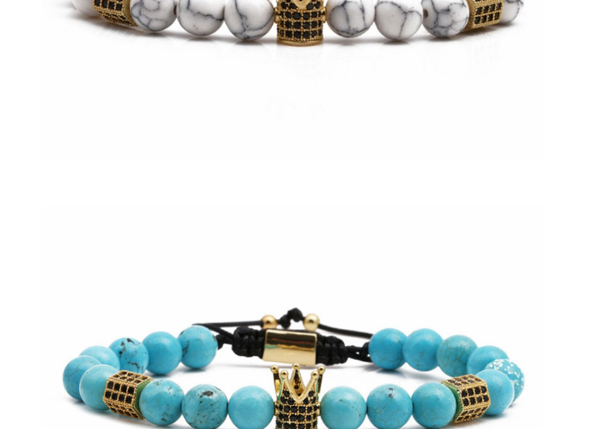 Fashion White Pine Beads Tiger Eye Turquoise Beaded Bracelet,Fashion Bracelets