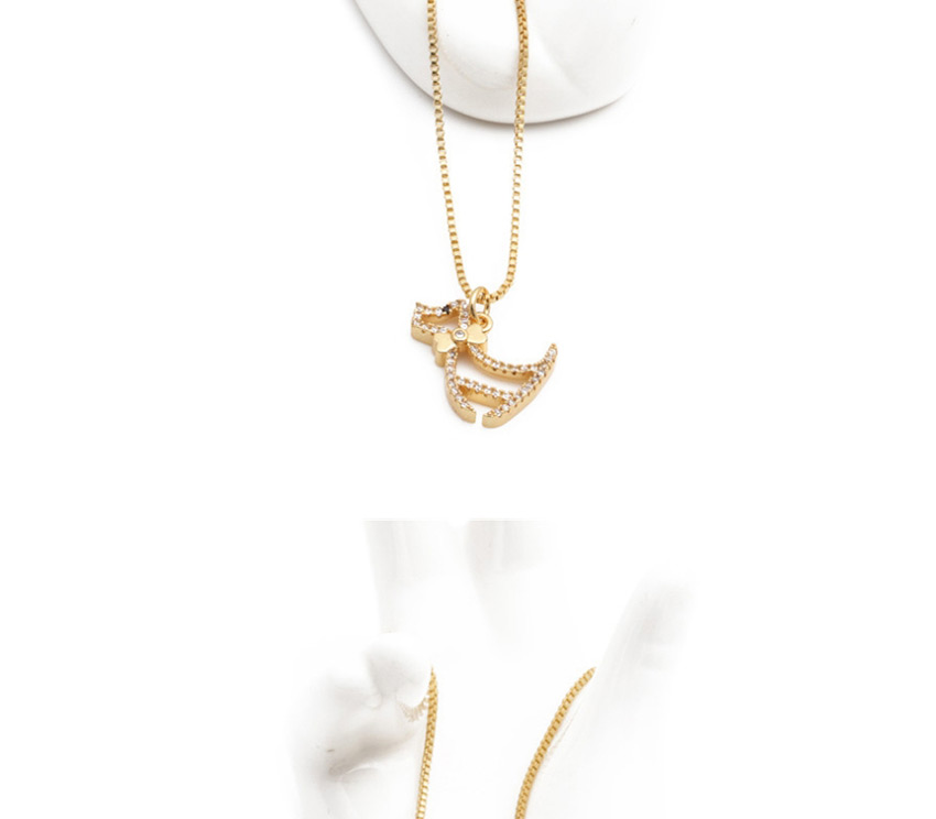Fashion Cross Necklace Micro-set Zircon Cross Puppy Alloy Necklace,Chains