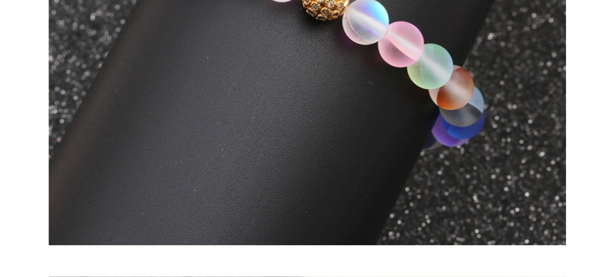 Fashion Rose Gold Diamond Ball Moonstone Color Zirconium Diamond Bead Bracelet,Fashion Bracelets