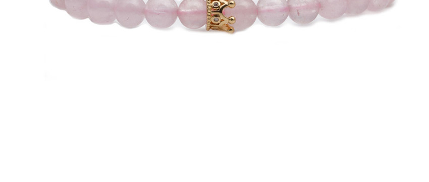 Fashion Frosted Crown Tiger Eye Frosted Stone Shoushan Stone Powder Crystal Crown Braided Bracelet,Fashion Bracelets