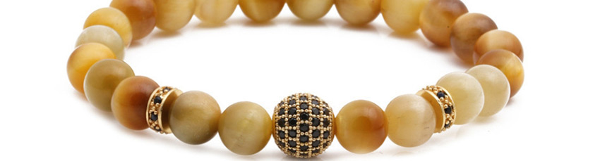 Fashion Set Tiger Eye Bend Cross Diamond Ball Bead Bracelet,Bracelets Set
