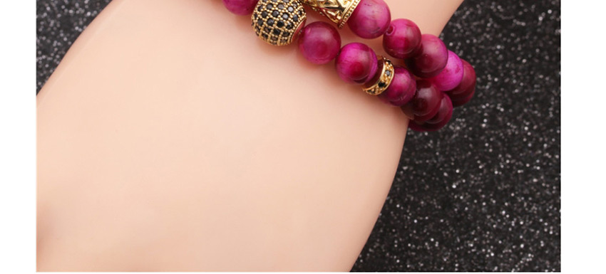 Fashion Red Elbow Tiger Eye Bend Cross Diamond Ball Bead Bracelet,Fashion Bracelets