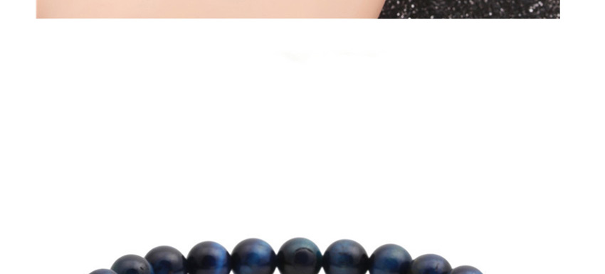 Fashion Blue Suit Tiger Eye Bend Cross Diamond Ball Bead Bracelet,Bracelets Set