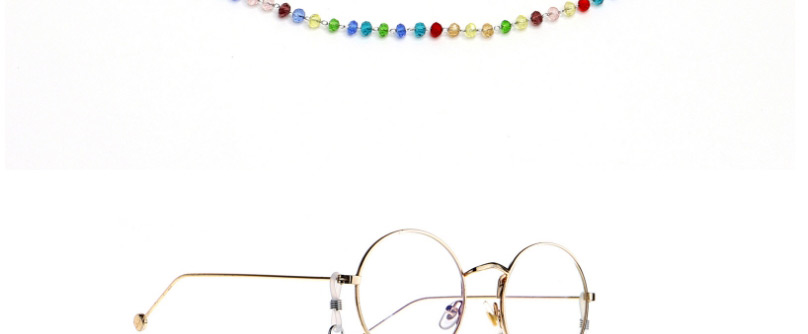 Fashion Silver Colorful Crystal Stainless Steel Chain Non-slip Glasses Chain,Glasses Accessories
