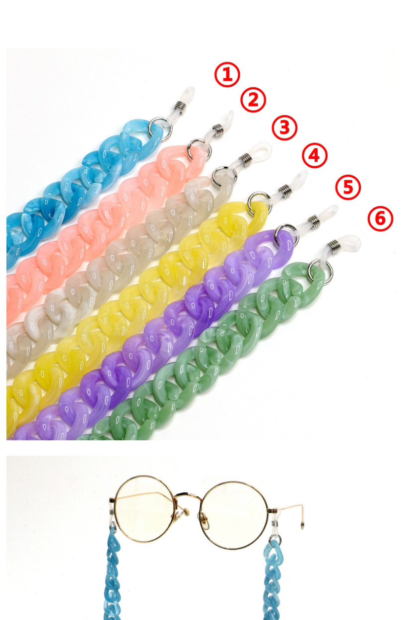 Fashion 6 Green Acrylic Chain Solid Color Glasses Chain,Glasses Accessories
