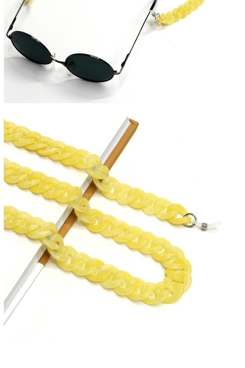 Fashion 4 Yellow Acrylic Chain Solid Color Glasses Chain,Glasses Accessories