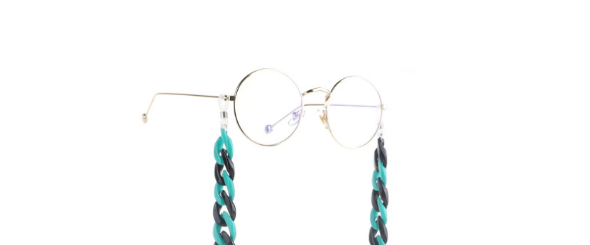 Fashion Blue And White Mixed Color Acrylic Leopard Tortoiseshell Amber Glasses Chain,Glasses Accessories